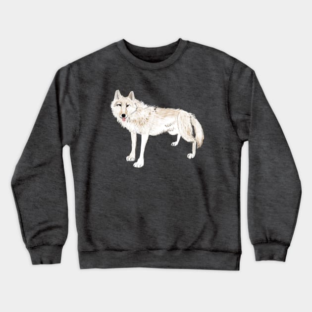 Hudson Bay White Wolf Crewneck Sweatshirt by belettelepink